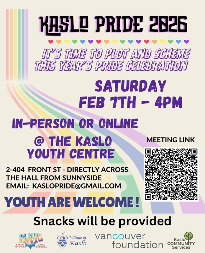 Kaslo Pride 2026 – Planning meeting